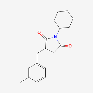 molecular formula C18H23NO2 B4188569 1-cyclohexyl-3-(3-methylbenzyl)-2,5-pyrrolidinedione 