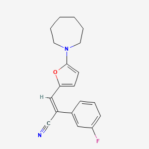 molecular formula C19H19FN2O B4188584 3-[5-(1-azepanyl)-2-furyl]-2-(3-fluorophenyl)acrylonitrile 
