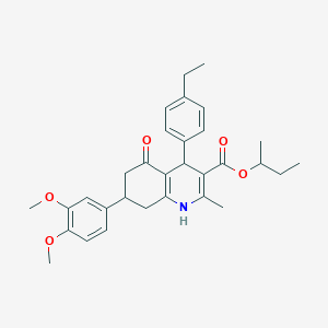 molecular formula C31H37NO5 B418859 Sec-butyl 7-(3,4-dimethoxyphenyl)-4-(4-ethylphenyl)-2-methyl-5-oxo-1,4,5,6,7,8-hexahydro-3-quinolinecarboxylate 