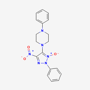 molecular formula C18H18N6O3 B4188598 1-(5-nitro-3-oxido-2-phenyl-2H-1,2,3-triazol-4-yl)-4-phenylpiperazine 