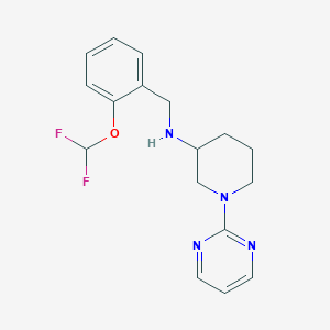 molecular formula C17H20F2N4O B4188600 N-[2-(difluoromethoxy)benzyl]-1-(2-pyrimidinyl)-3-piperidinamine 