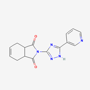 molecular formula C15H13N5O2 B4188601 2-[3-(3-pyridinyl)-1H-1,2,4-triazol-5-yl]-3a,4,7,7a-tetrahydro-1H-isoindole-1,3(2H)-dione 