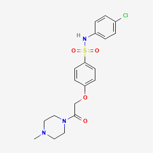 molecular formula C19H22ClN3O4S B4188604 N-(4-chlorophenyl)-4-[2-(4-methyl-1-piperazinyl)-2-oxoethoxy]benzenesulfonamide 