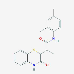 molecular formula C19H20N2O2S B4188605 N-(2,4-dimethylphenyl)-2-(3-oxo-3,4-dihydro-2H-1,4-benzothiazin-2-yl)propanamide 