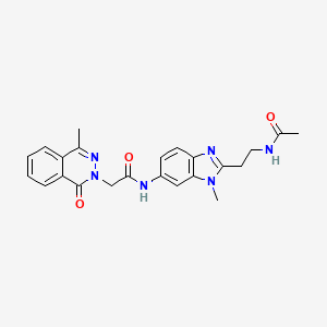 N-{2-[2-(acetylamino)ethyl]-1-methyl-1H-benzimidazol-6-yl}-2-(4-methyl-1-oxo-2(1H)-phthalazinyl)acetamide