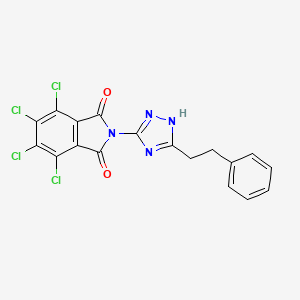 molecular formula C18H10Cl4N4O2 B4188635 4,5,6,7-tetrachloro-2-[3-(2-phenylethyl)-1H-1,2,4-triazol-5-yl]-1H-isoindole-1,3(2H)-dione 