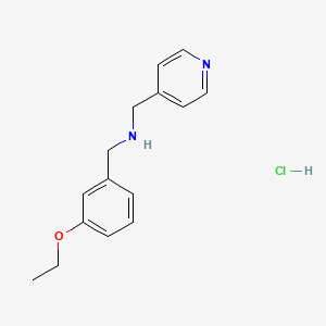 molecular formula C15H19ClN2O B4188636 (3-ethoxybenzyl)(4-pyridinylmethyl)amine hydrochloride 