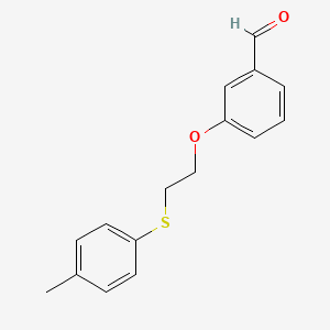 3-{2-[(4-methylphenyl)thio]ethoxy}benzaldehyde