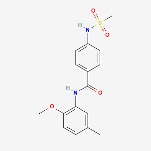 molecular formula C16H18N2O4S B4188649 N-(2-methoxy-5-methylphenyl)-4-[(methylsulfonyl)amino]benzamide 