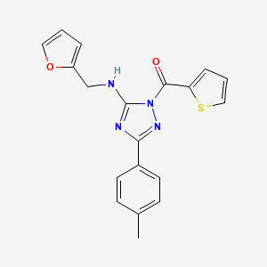 molecular formula C19H16N4O2S B4188655 N-(2-furylmethyl)-3-(4-methylphenyl)-1-(2-thienylcarbonyl)-1H-1,2,4-triazol-5-amine 