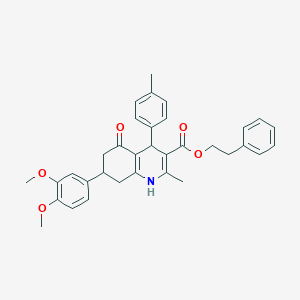 molecular formula C34H35NO5 B418866 2-Phenylethyl 0750585 