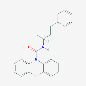 molecular formula C23H22N2OS B4188668 N-(1-methyl-3-phenylpropyl)-10H-phenothiazine-10-carboxamide 