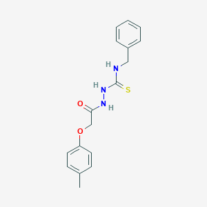 N-benzyl-2-[(4-methylphenoxy)acetyl]hydrazinecarbothioamide