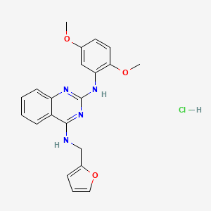 molecular formula C21H21ClN4O3 B4188707 N~2~-(2,5-dimethoxyphenyl)-N~4~-(2-furylmethyl)-2,4-quinazolinediamine hydrochloride 