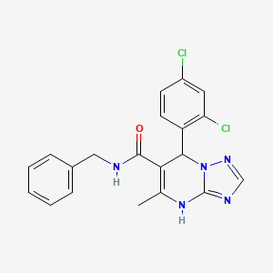 molecular formula C20H17Cl2N5O B4188714 N-benzyl-7-(2,4-dichlorophenyl)-5-methyl-4,7-dihydro[1,2,4]triazolo[1,5-a]pyrimidine-6-carboxamide 