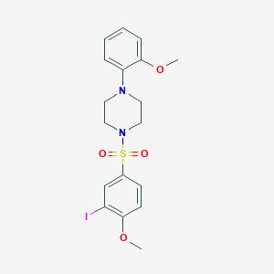 molecular formula C18H21IN2O4S B4188725 1-[(3-iodo-4-methoxyphenyl)sulfonyl]-4-(2-methoxyphenyl)piperazine 