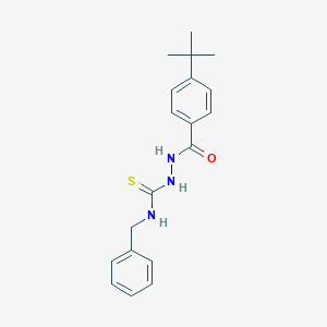 molecular formula C19H23N3OS B418873 N-benzyl-2-(4-tert-butylbenzoyl)hydrazinecarbothioamide 