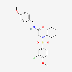 molecular formula C23H29ClN2O5S B4188735 N~2~-[(3-chloro-4-methoxyphenyl)sulfonyl]-N~2~-cyclohexyl-N~1~-(4-methoxybenzyl)glycinamide 