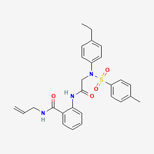 molecular formula C27H29N3O4S B4188736 N-allyl-2-({N-(4-ethylphenyl)-N-[(4-methylphenyl)sulfonyl]glycyl}amino)benzamide 