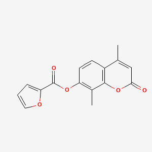molecular formula C16H12O5 B4188744 4,8-dimethyl-2-oxo-2H-chromen-7-yl 2-furoate 