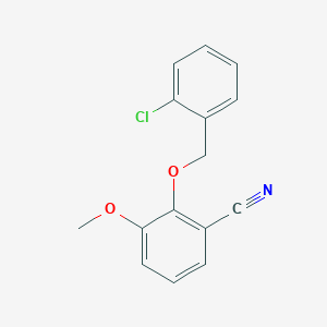 molecular formula C15H12ClNO2 B4188746 2-[(2-chlorobenzyl)oxy]-3-methoxybenzonitrile 