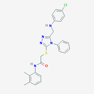 2-({5-[(4-chloroanilino)methyl]-4-phenyl-4H-1,2,4-triazol-3-yl}sulfanyl)-N-(2,3-dimethylphenyl)acetamide