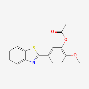 molecular formula C16H13NO3S B4188766 5-(1,3-benzothiazol-2-yl)-2-methoxyphenyl acetate 