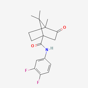 molecular formula C17H19F2NO2 B4188773 N-(3,4-difluorophenyl)-4,7,7-trimethyl-3-oxobicyclo[2.2.1]heptane-1-carboxamide 