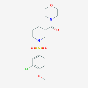 molecular formula C17H23ClN2O5S B4188784 4-({1-[(3-chloro-4-methoxyphenyl)sulfonyl]-3-piperidinyl}carbonyl)morpholine 