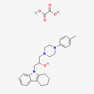 molecular formula C28H35N3O5 B4188793 1-[4-(4-methylphenyl)-1-piperazinyl]-3-(1,2,3,4-tetrahydro-9H-carbazol-9-yl)-2-propanol ethanedioate (salt) 