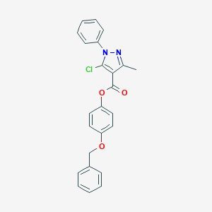 molecular formula C24H19ClN2O3 B418881 4-(benzyloxy)phenyl 5-chloro-3-methyl-1-phenyl-1H-pyrazole-4-carboxylate 