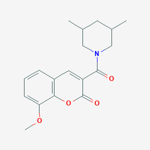 3-[(3,5-dimethyl-1-piperidinyl)carbonyl]-8-methoxy-2H-chromen-2-one