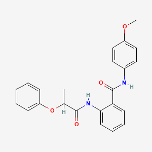 molecular formula C23H22N2O4 B4188857 N-(4-methoxyphenyl)-2-[(2-phenoxypropanoyl)amino]benzamide 