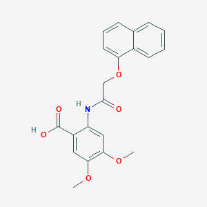 molecular formula C21H19NO6 B4188860 4,5-dimethoxy-2-{[(1-naphthyloxy)acetyl]amino}benzoic acid 