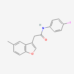 molecular formula C17H14INO2 B4188873 N-(4-iodophenyl)-2-(5-methyl-1-benzofuran-3-yl)acetamide 