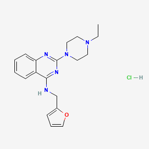 molecular formula C19H24ClN5O B4188885 2-(4-ethyl-1-piperazinyl)-N-(2-furylmethyl)-4-quinazolinamine hydrochloride 