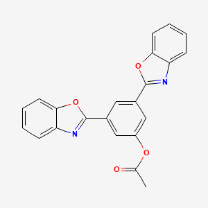 molecular formula C22H14N2O4 B4188895 3,5-bis(1,3-benzoxazol-2-yl)phenyl acetate 