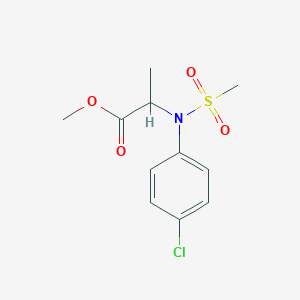 molecular formula C11H14ClNO4S B4188908 methyl N-(4-chlorophenyl)-N-(methylsulfonyl)alaninate 