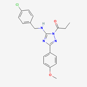 molecular formula C19H19ClN4O2 B4188926 N-(4-chlorobenzyl)-3-(4-methoxyphenyl)-1-propionyl-1H-1,2,4-triazol-5-amine 