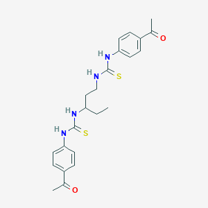 molecular formula C23H28N4O2S2 B4188936 N',N'''-1,3-pentanediylbis[N-(4-acetylphenyl)(thiourea)] 