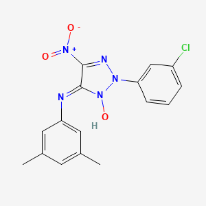molecular formula C16H14ClN5O3 B4188957 2-(3-chlorophenyl)-N-(3,5-dimethylphenyl)-5-nitro-2H-1,2,3-triazol-4-amine 3-oxide 