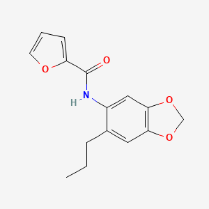 molecular formula C15H15NO4 B4188967 N-(6-propyl-1,3-benzodioxol-5-yl)-2-furamide 