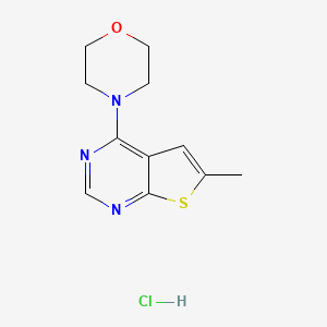 molecular formula C11H14ClN3OS B4188976 6-methyl-4-(4-morpholinyl)thieno[2,3-d]pyrimidine hydrochloride 