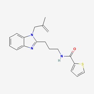 molecular formula C19H21N3OS B4188984 N-{3-[1-(2-methyl-2-propen-1-yl)-1H-benzimidazol-2-yl]propyl}-2-thiophenecarboxamide 