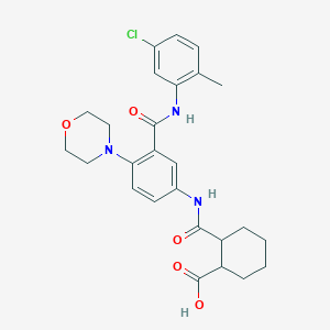 molecular formula C26H30ClN3O5 B4188991 2-({[3-{[(5-chloro-2-methylphenyl)amino]carbonyl}-4-(4-morpholinyl)phenyl]amino}carbonyl)cyclohexanecarboxylic acid 