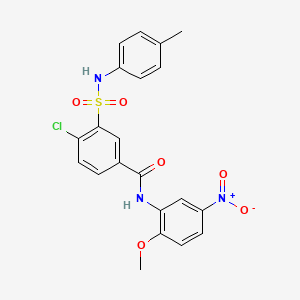 4-chloro-N-(2-methoxy-5-nitrophenyl)-3-{[(4-methylphenyl)amino]sulfonyl}benzamide