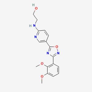 molecular formula C17H18N4O4 B4189030 2-({5-[3-(2,3-dimethoxyphenyl)-1,2,4-oxadiazol-5-yl]-2-pyridinyl}amino)ethanol 