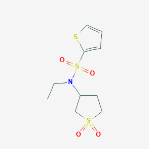 molecular formula C10H15NO4S3 B4189034 N-(1,1-dioxidotetrahydro-3-thienyl)-N-ethyl-2-thiophenesulfonamide 