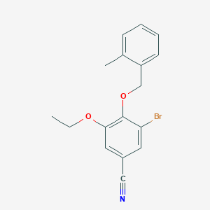 molecular formula C17H16BrNO2 B4189043 3-bromo-5-ethoxy-4-[(2-methylbenzyl)oxy]benzonitrile 