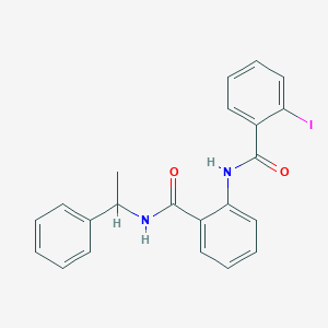 molecular formula C22H19IN2O2 B4189050 2-iodo-N-(2-{[(1-phenylethyl)amino]carbonyl}phenyl)benzamide 